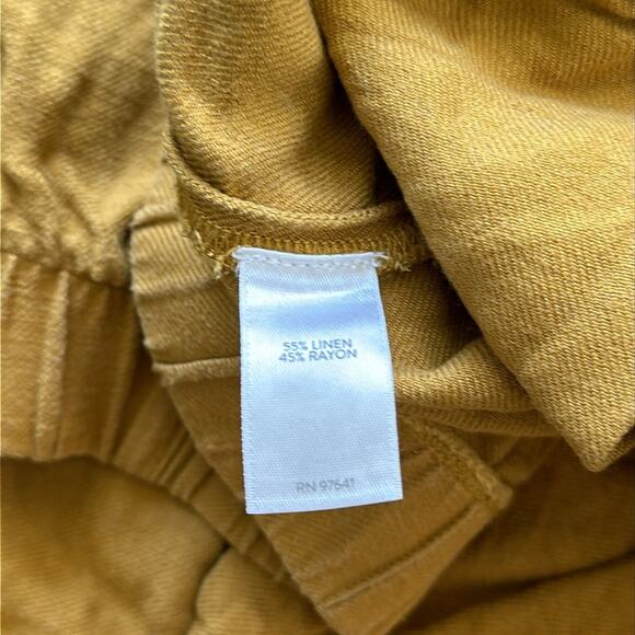 J.Jill Linen Blend High Waist Shorts Mustard Size Medium Petite - Picture 4 of 5